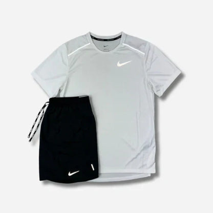 Ensemble running Gris/Noir